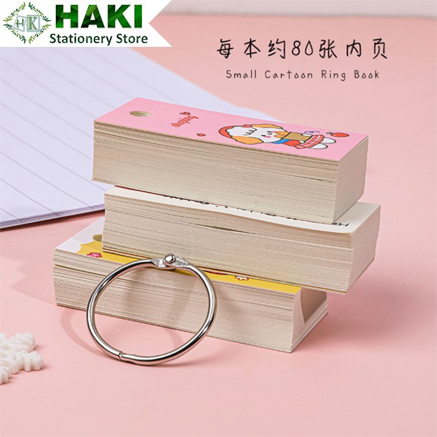 Flashcard học từ vựng tiếng anh HAKI, bộ thẻ flashcard 80 trang nhiều mẫu đẹp dễ thương FC01