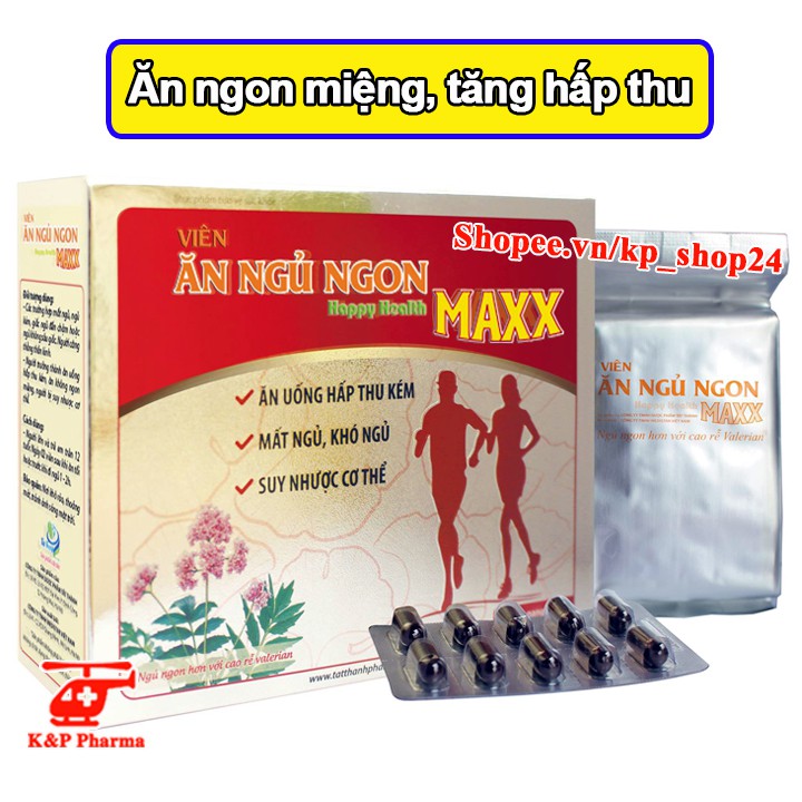 ✅ [CHÍNH HÃNG] Viên Ăn Ngủ Ngon Happy Health Maxx – Giúp ăn uống ngon miệng, bồi bổ cơ thể, ngừa suy nhược