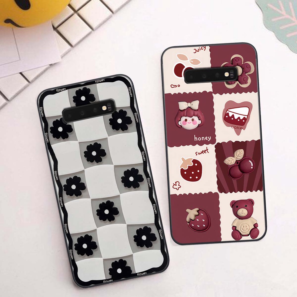 Ốp Samsung S10 / S10 5G / S10 Plus / S10+ in hình trái tim, caro kẹo ngọt đầy cá tính siêu đẹp siêu chất