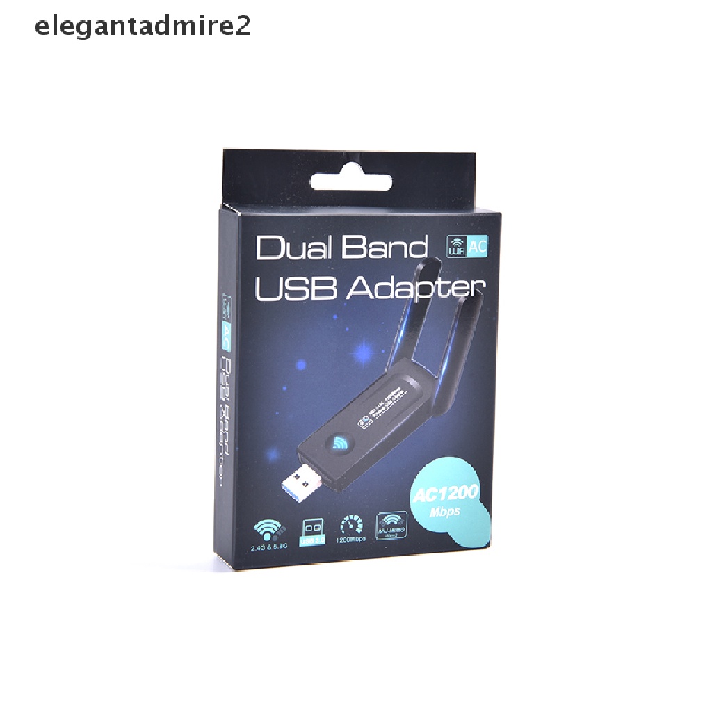 Card Usb 3.0 1200Mbps băng tần kép chuyển đổi Wifi 5GHz 2.4Ghz 802.11AC