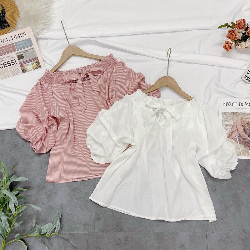Áo kiểu xinh trễ vai