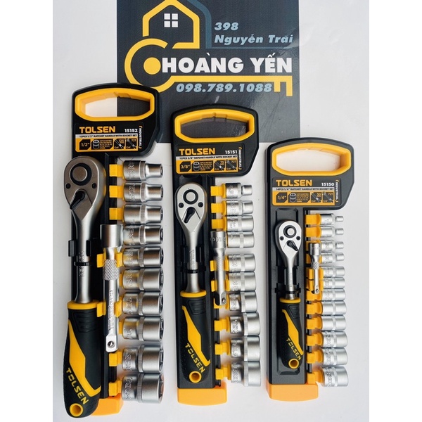 Bộ Đầu Típ Tự Động, bộ khẩu 12 Món Tolsen 15151  - Bạc