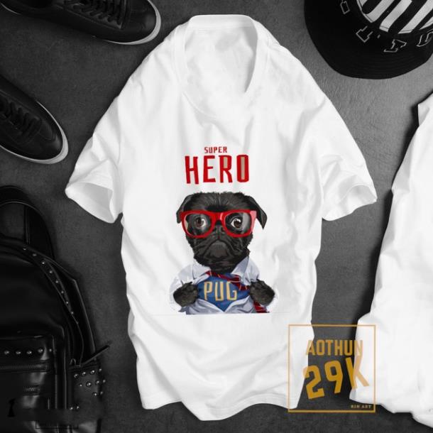 ALBUM 716 - ÁO THUN UNISEX PUG HERO NHIỀU MÀU