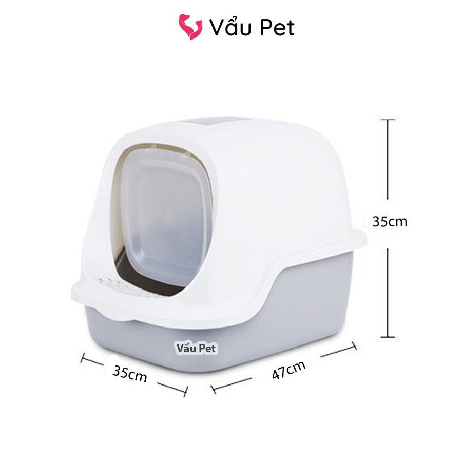 Nhà Vệ Sinh Cho Mèo Có Nắp Siêu Dễ Thương (Tặng Kèm Xẻng)