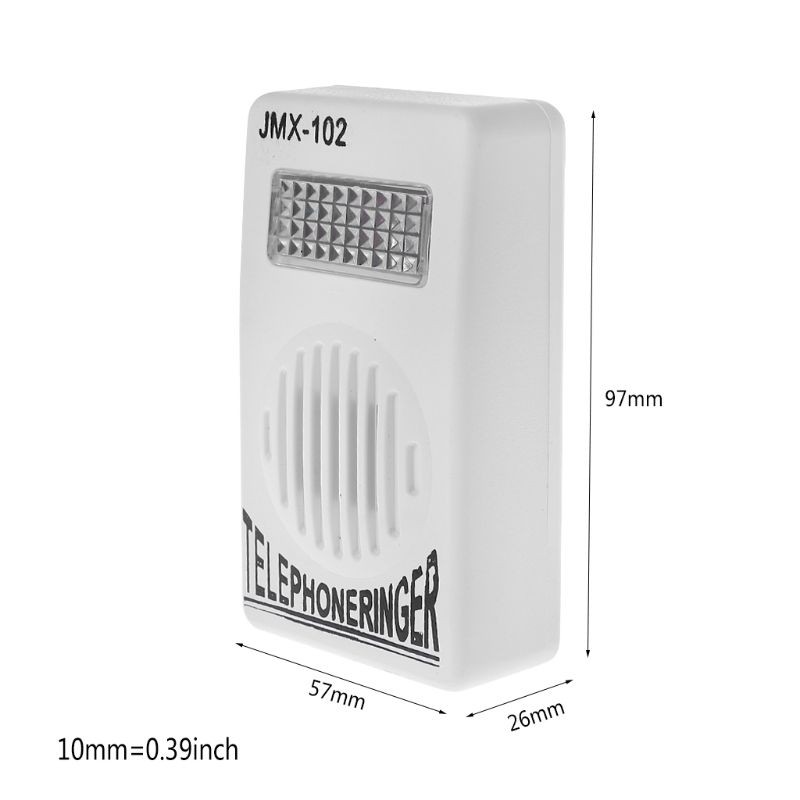 Telephone Ringer Phone Amplifier Ring Speaker Strobe Light Flasher Bell Extra-Loud Sound Wall Hanging