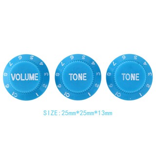 3pcs Plastic Potentiometer Caps Tone Volume Control Knobs for ST SQ Guitar