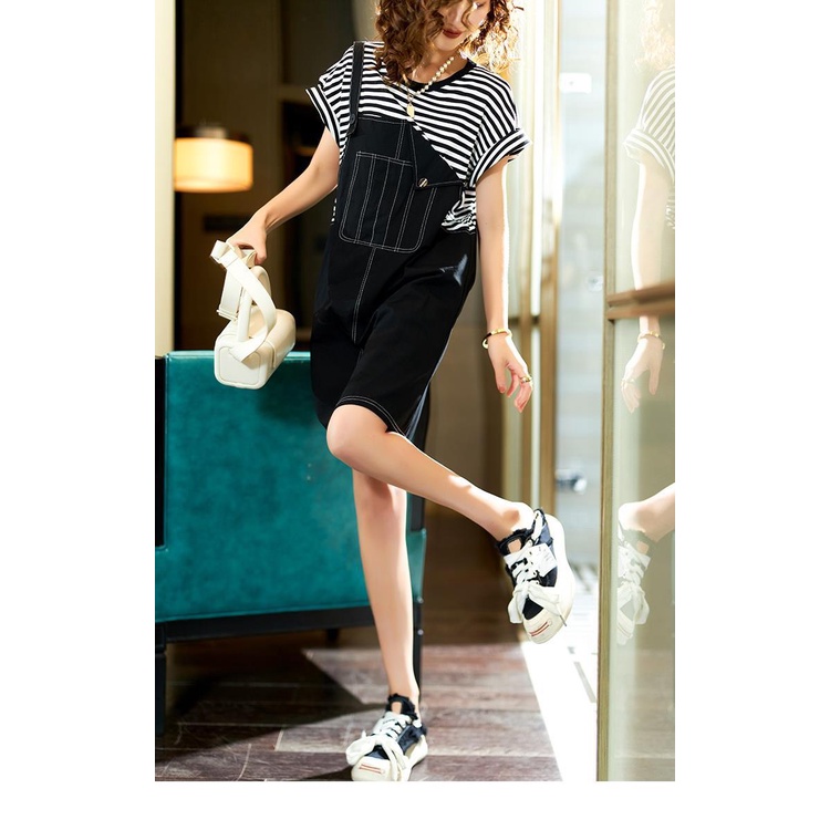 [Thanh lý] Đầm liền giả yếm chất vải cotton freesize - Thương hiệu Sumu cao cấp