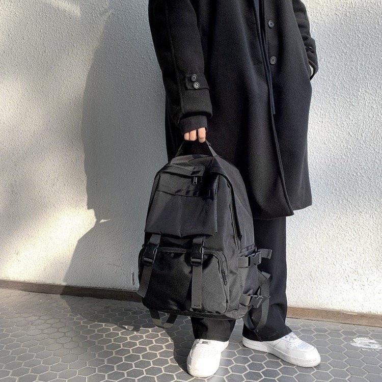 [TẶNG MÓC DÁN]  Balo Ulzzang Basic Nam, Nữ, Balo Chống Thấm Nước