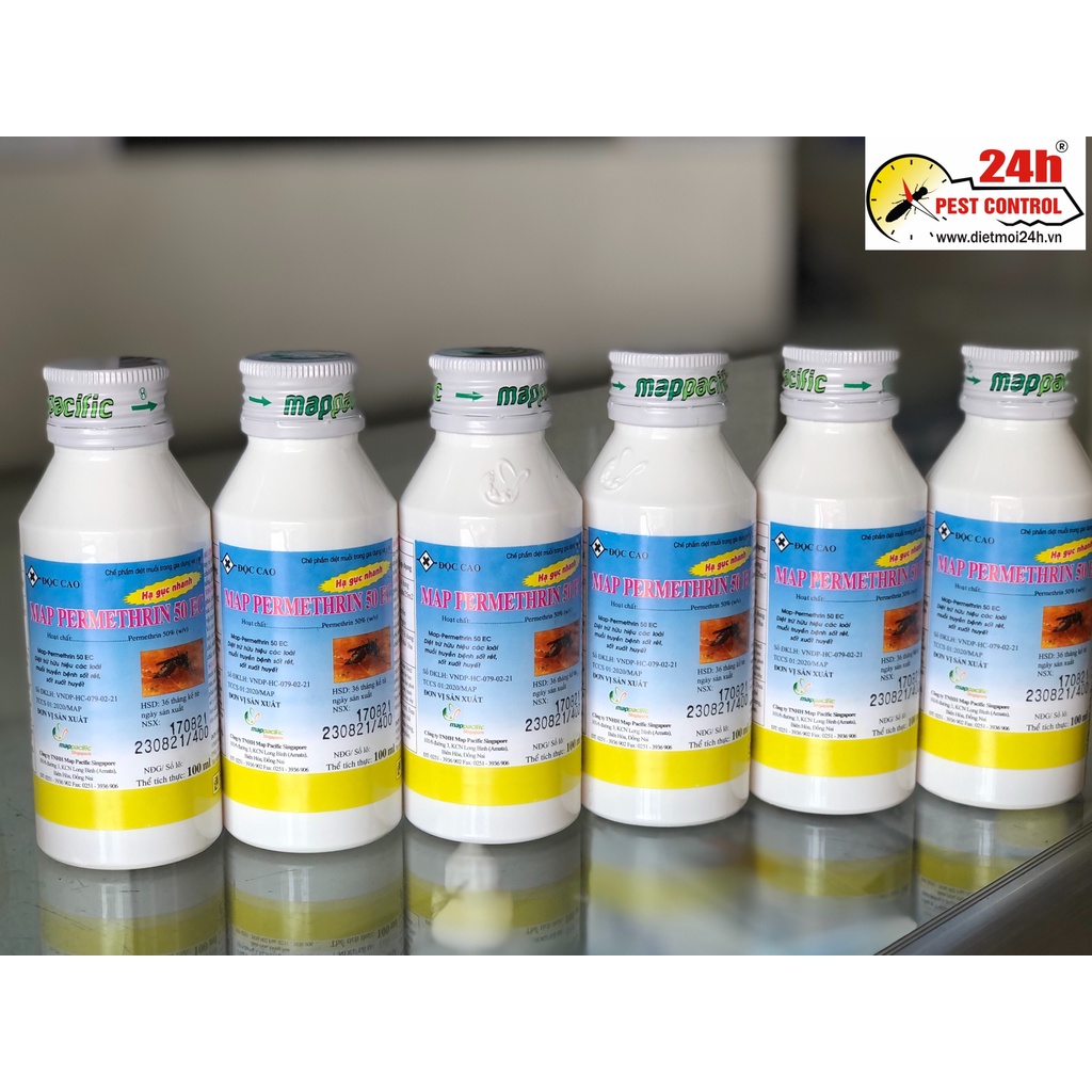 (Hàng chuẩn 100%) Thuốc phun diệt muỗi Map Permethrin 50EC 100 ml