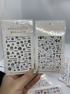 Sticker chữ dán móng