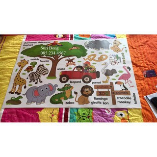 DECAL DÁN TƯỜNG VƯỜN THÚ TIẾNG ANH SIÊU HÓT CHO BÉ