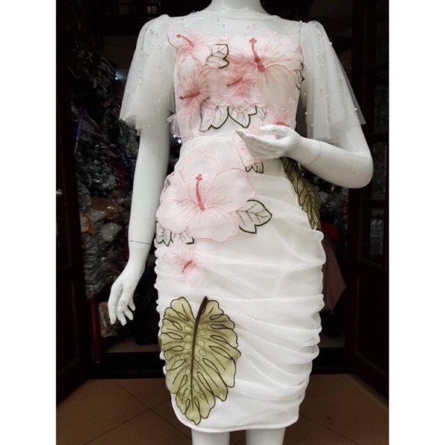 ẢNH TỰ CHỤP/KÈM VIDEO - Đầm body dự tiệc kết hoa ren nổi ( Có size M, L đến 58kg ) | BigBuy360 - bigbuy360.vn