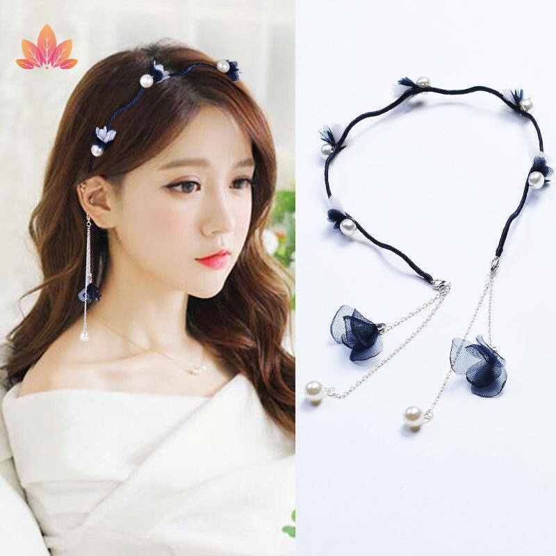 Băng Đô Cài Tóc Đính Hạt Ngọc Trai Đơn Giản JP5