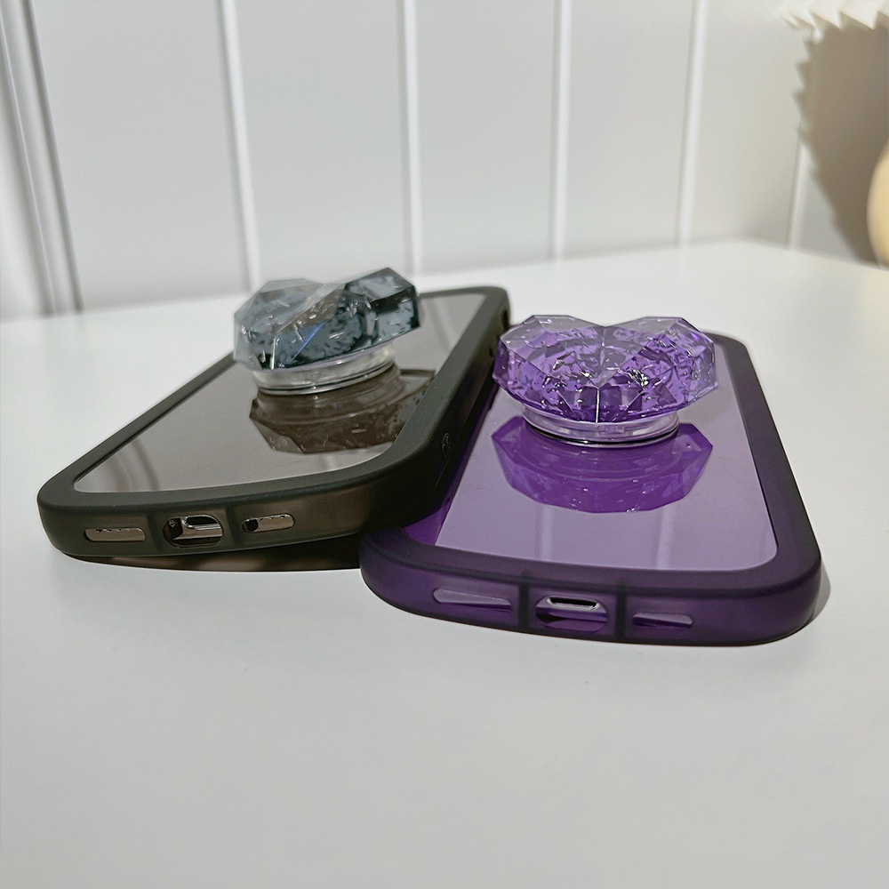 Ốp Điện Thoại TPU Kèm Giá Đỡ Hình Trái Tim Cho iPhone 13 13pro 13prm iPhone 11 7Plus 8Plus Xr XS 13 12 Pro Max