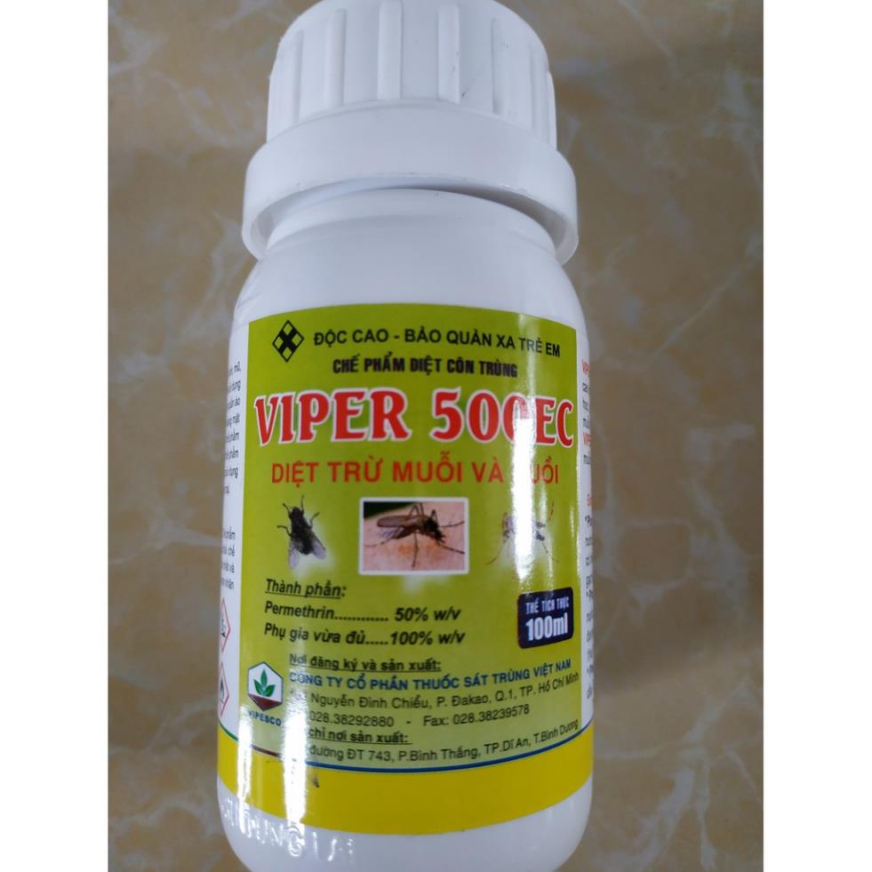 Chế phẩm dung dịch trừ côn trùng , muỗi và ruồi VIPER 500EC - CHAI 100ML