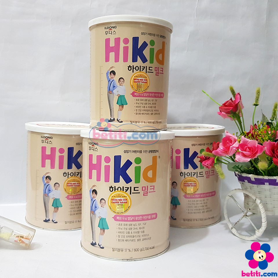 Sữa Hikid - Hàn Quốc Vị Vani Giúp Bé Tăng Chiều Cao (600g)