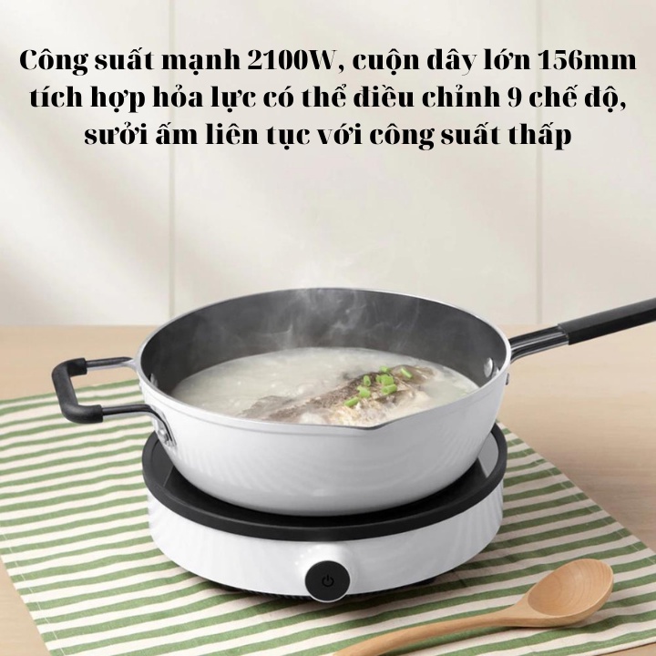 Bếp Điện Từ Xiaomi Mijia Induction Cooker Cao Cấp, Nồi Lẩu-Chống Dính-Dẫn Nhiệt Tốt-Hàng Chính Hãng