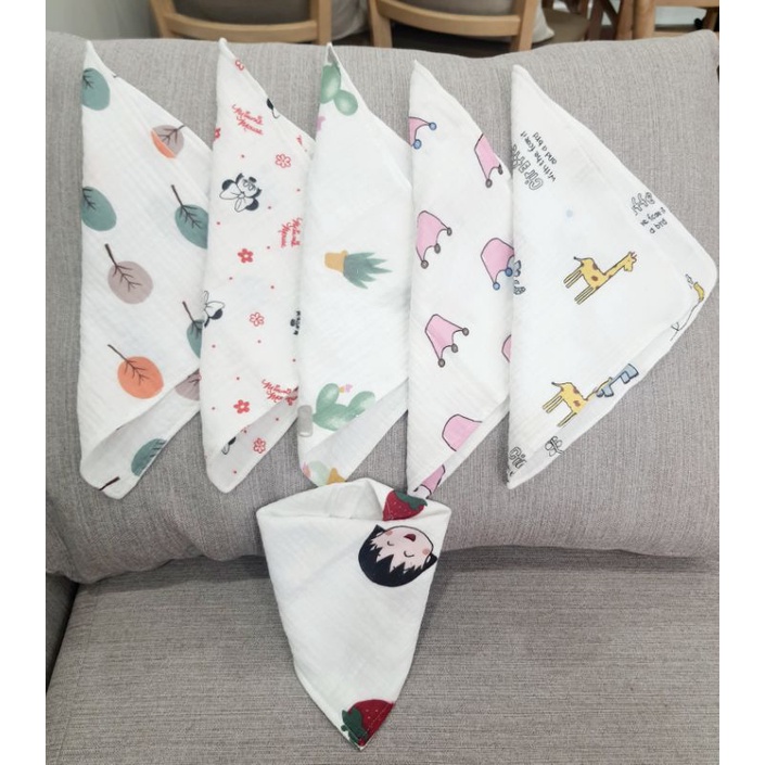 Khăn sữa khăn xô nhăn Muslin siêu mềm