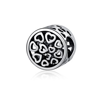 Charm xỏ tròn khắc hình trái tim