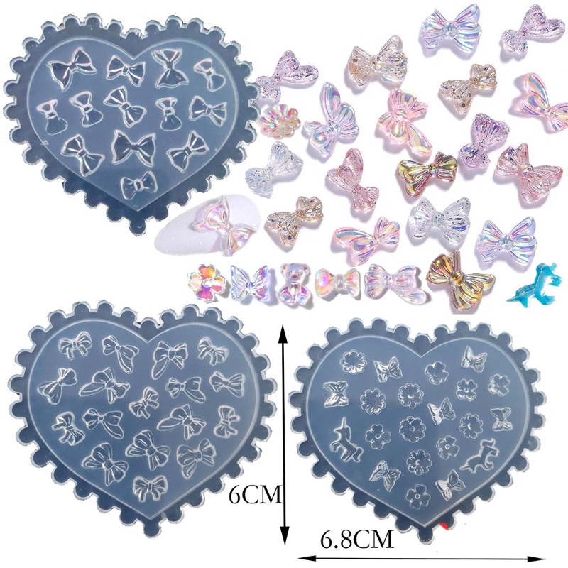 Khuôn Silicone Làm Móng Nghệ Thuật 3D Hình Vòng Cung