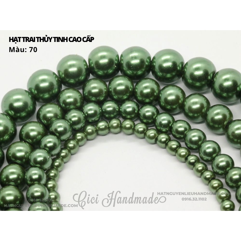 Túi lẻ Hạt trai nhân tạo thủy tinh size 4mm và 6mm 2/2 Cici Handmade chuyên hạt đá hạt pha lê cườm hạt trang sức tự làm