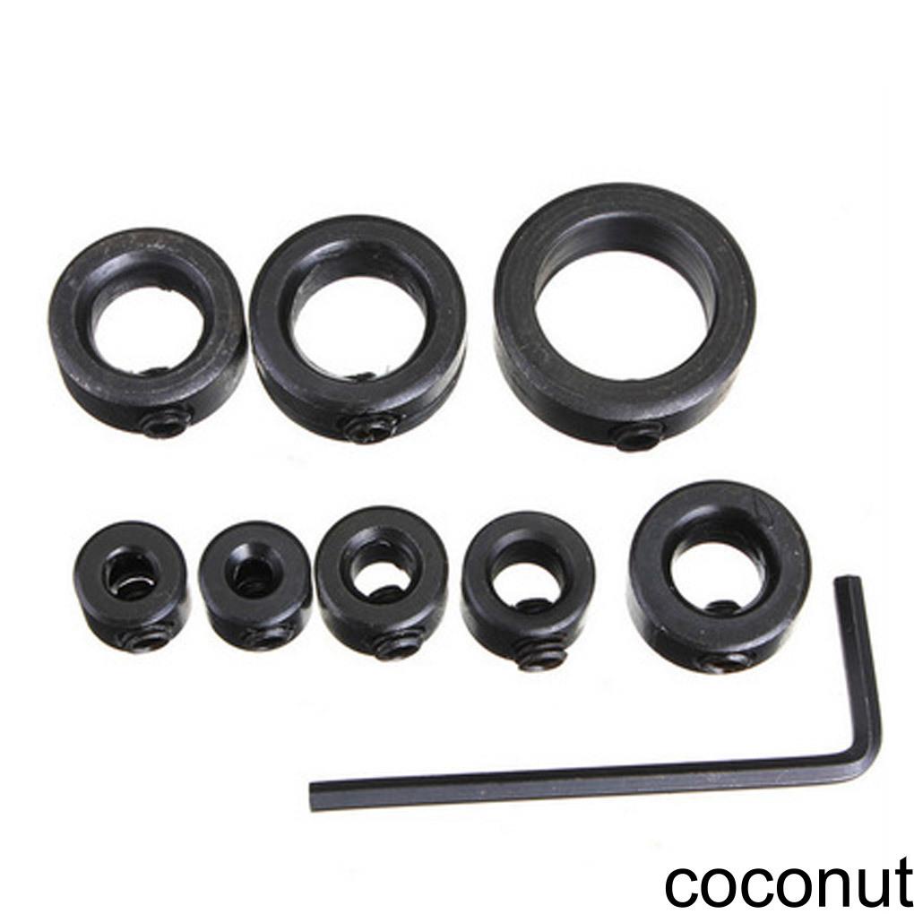[Coco] 8Pcs Woodworking Drill Bit Depth Stop Collars Ring Positioner Locator