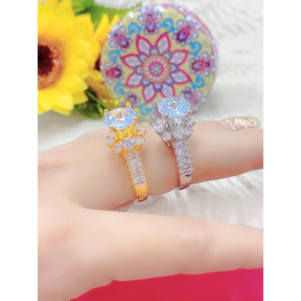 Nhẫn nữ UHA mạ vàng 18k đính đá CZ N541 - Trang Sức UHA