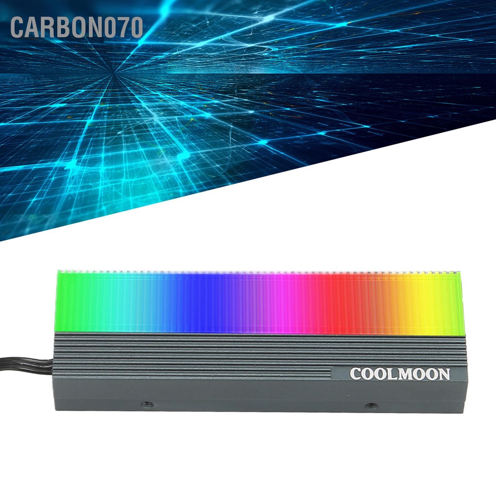 Carbon070 Tản nhiệt trên đĩa cứng Giao diện kép Làm mát tản SSD 5V 3 chân M.2 làm cho 2280 với tấm