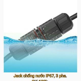 Jack AC/DC 500V ,20A, 3 pha, IP67