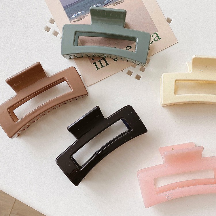 Kẹp gắp tóc cỡ lớn bằng acrylic dạng hình học thời trang Hàn Quốc thanh lịch