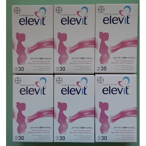 (hàng nhập khẩu) ELEVIT BAYER Vitamin tổng hợp cho bà bầu ( Trước trong và sau sinh) - hàng Pháp - hộp 30 viên