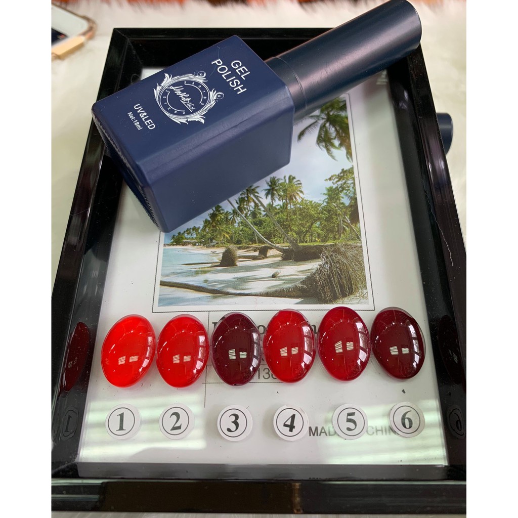 Sét Sơn Gel  Polish RuBy Sơn Bóng, Dẻo và Bền (Set 6 chai ) chai 18ml