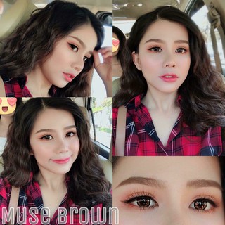 Kính áp tròng classic 6-12h muse nâu & xám 0 độ