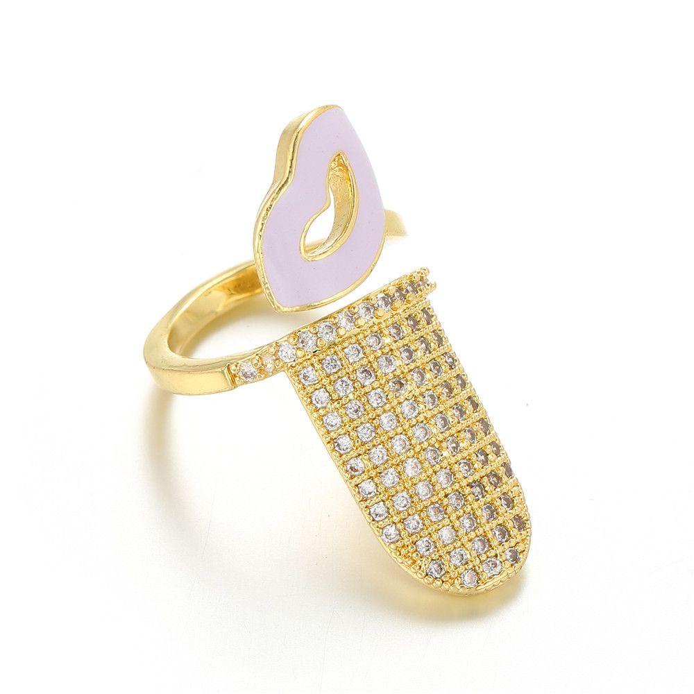 Nhẫn Hình Quả Thông Thời Trang Dành Cho Nữ|Vỏ Bọc Bảo Vệ Móng Tay Màu Sắc Đơn Giản Thời Trang