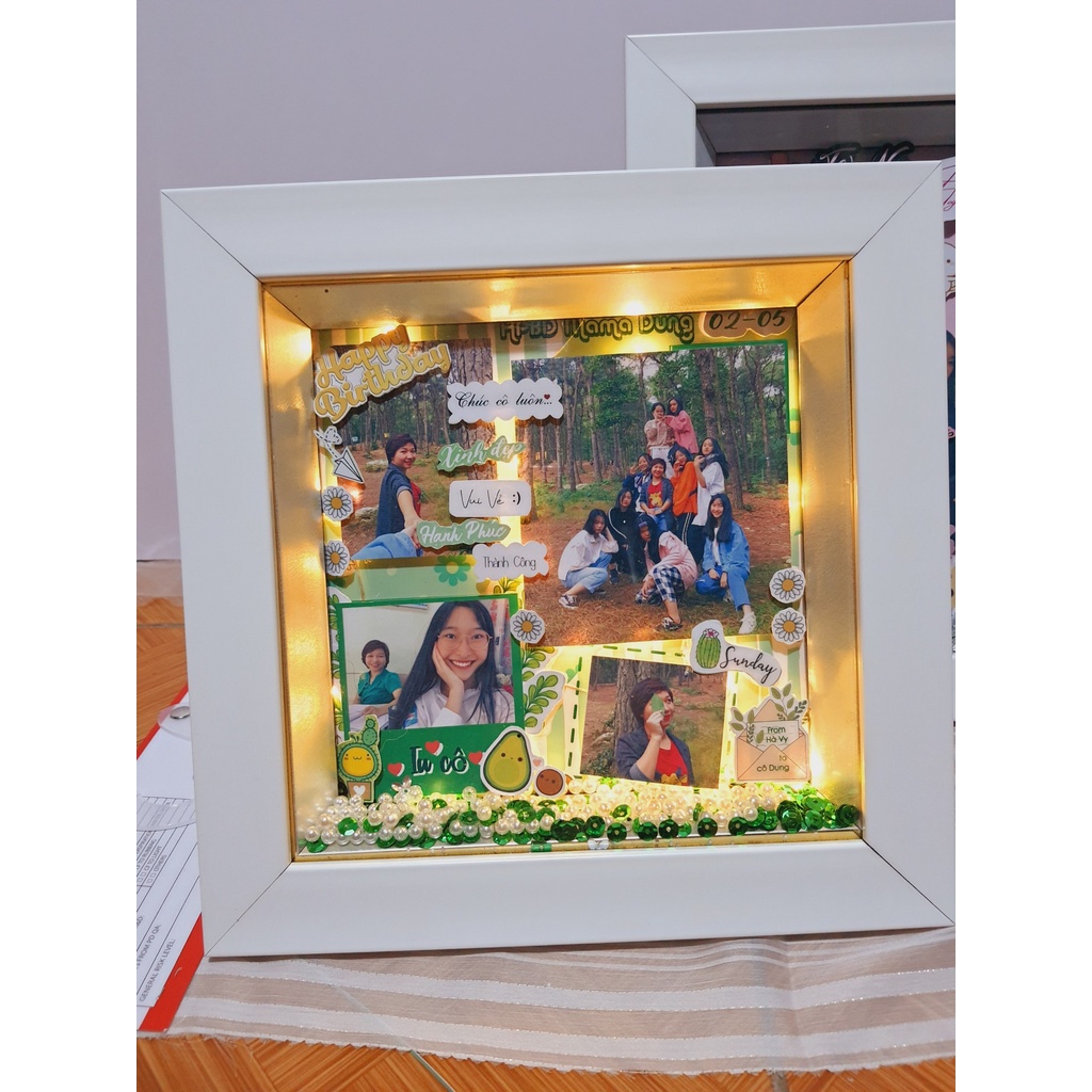Khung vát 3D sâu 2.5cm lòng 12x12,15x15,15x20, 20*20, 20×30 ..., chưa kèm trang trí