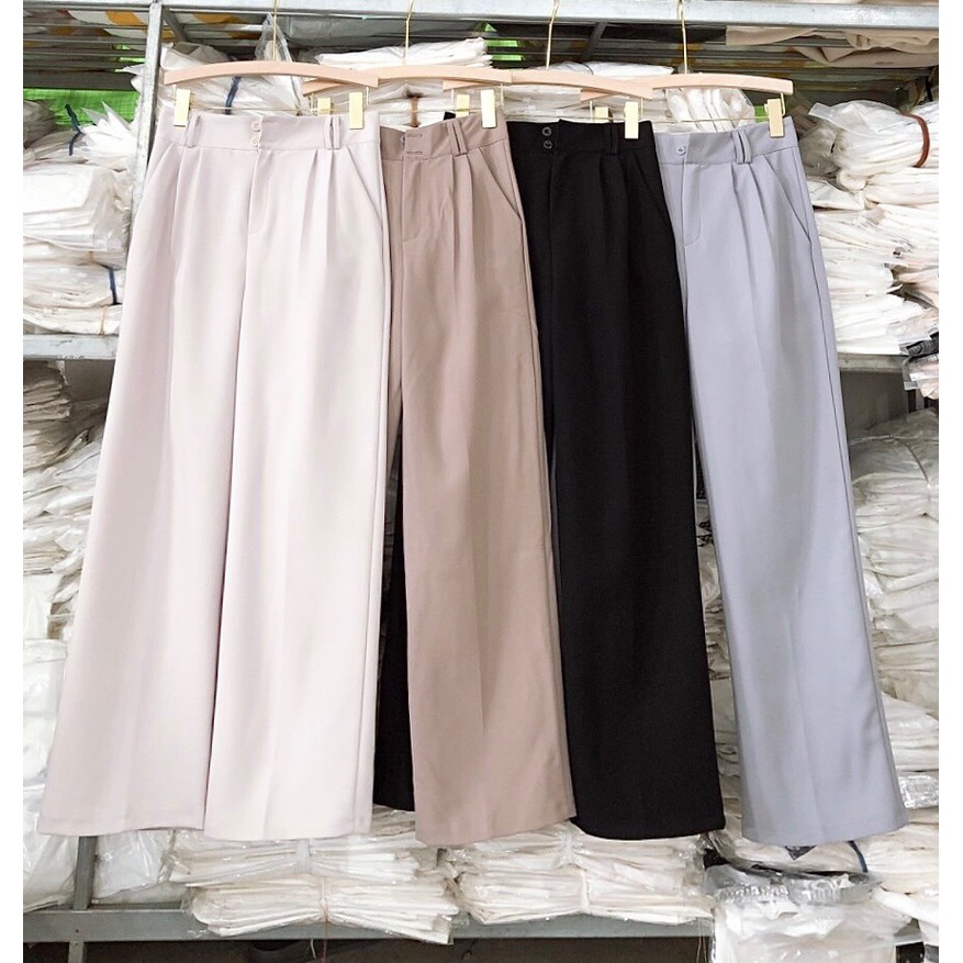 Quần ống suông Ulzang, Quần ống rộng Culottes cạp cao siêu hack dáng