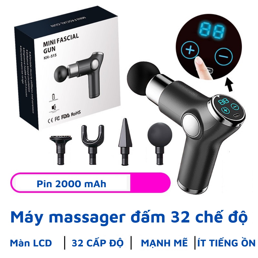 Máy massage toàn thân cầm tay 32 cấp độ- massage đau mỏi vai gáy cột sống