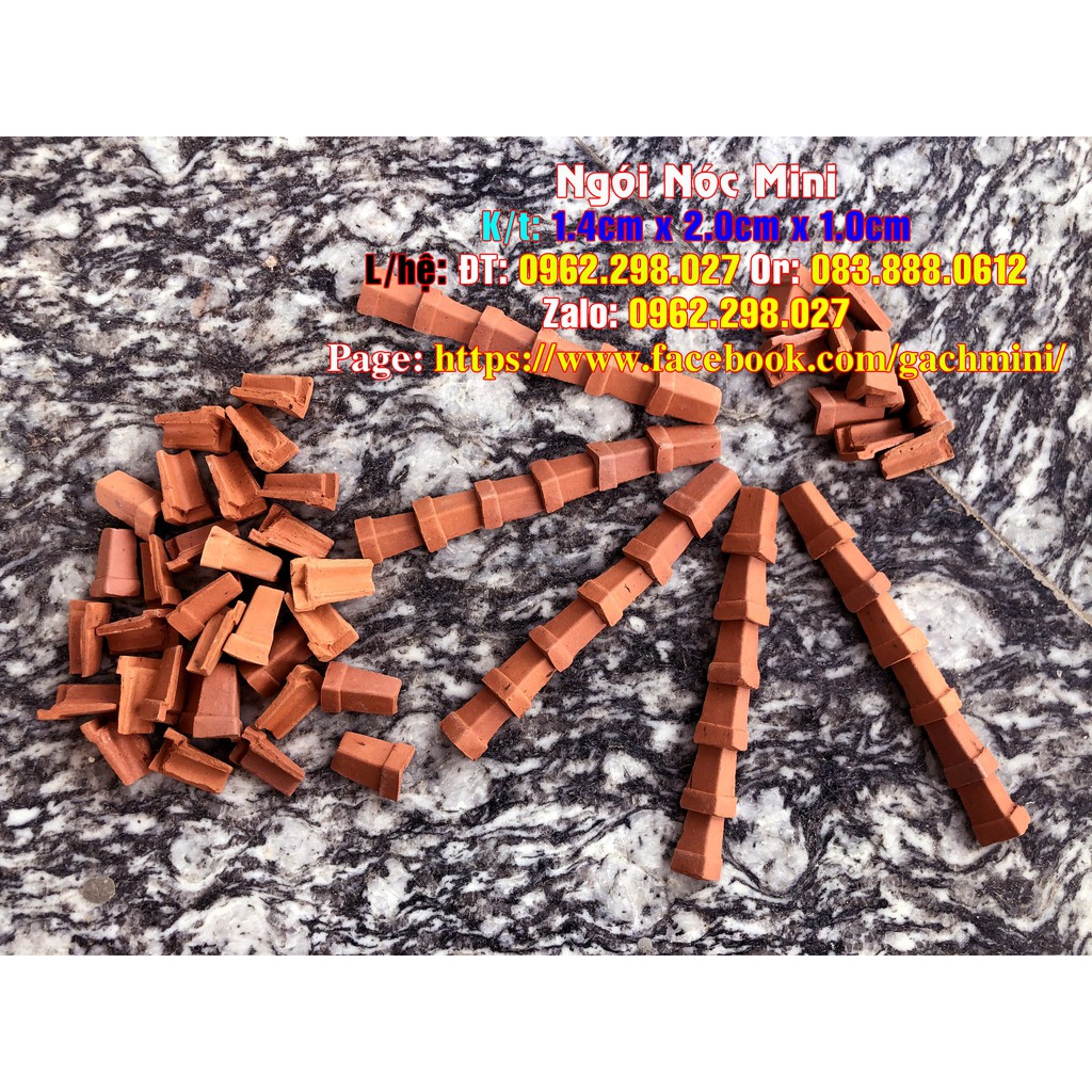 Gạch Mini, Ngói nóc Mini , xây nhà mini, mô hình tiểu cảnh, trang trí sân vườn