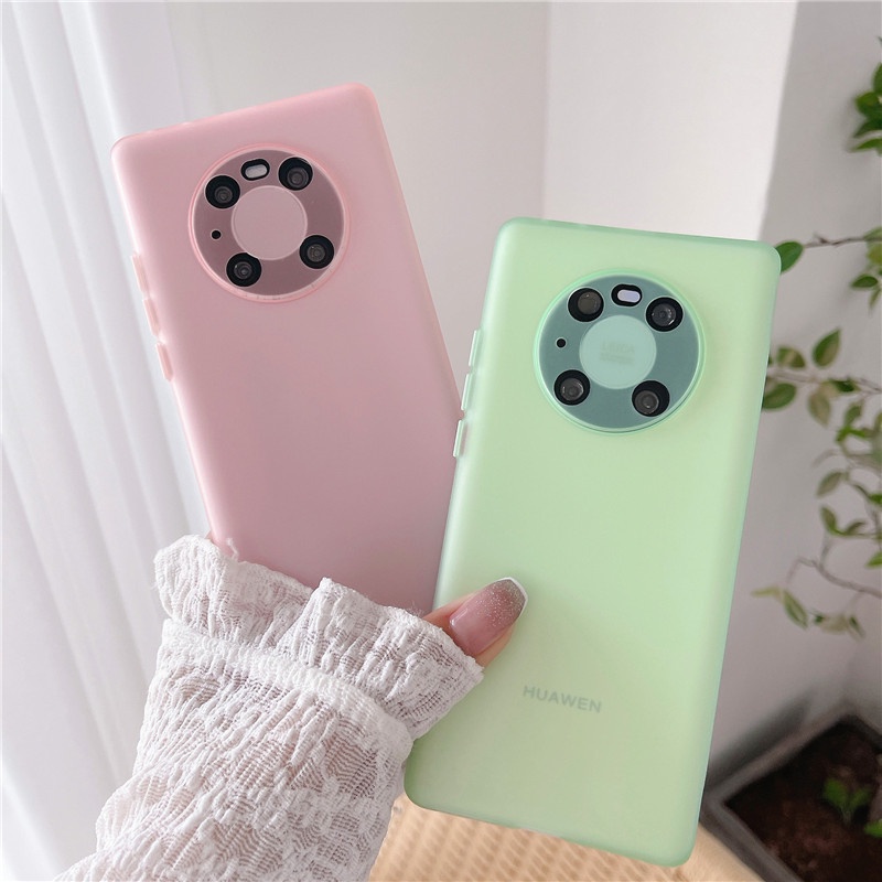 Ultra Ốp Điện Thoại TPU Siêu Mỏng Mặt Nhám Chống Dấu Vân Tay Cho Huawei Mate 50 50E 40 40E 30 Pro