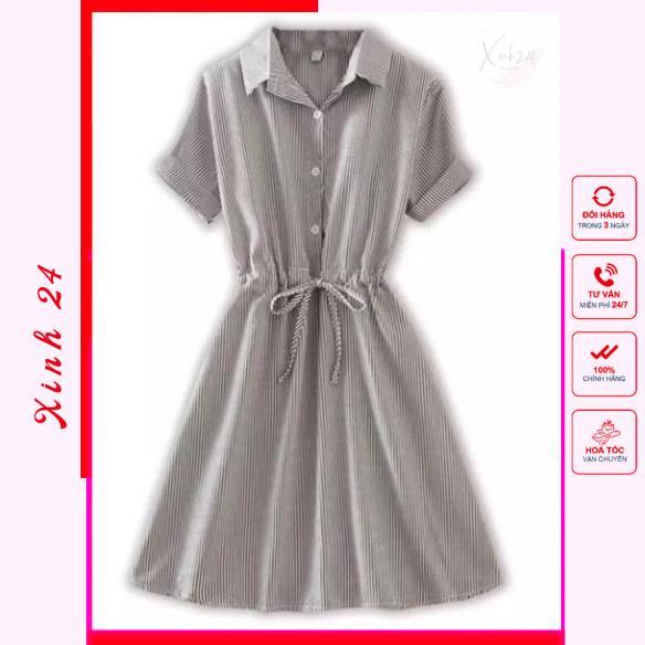 Đầm xòe, Váy Xòe cổ sơ mi xinh xắn, phong cách trẻ trung | BigBuy360 - bigbuy360.vn