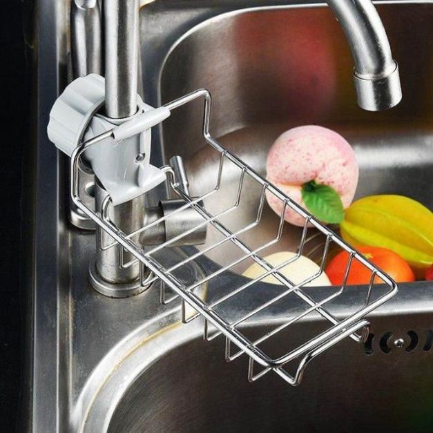 Giá inox La'Home gắn vòi bồn rửa thông minh, kệ inox gắn vòi nhà tắm cao cấp