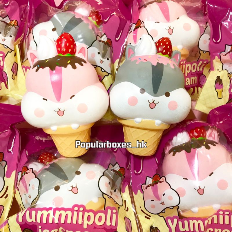 Squishy kem poli cấn sơn mặt