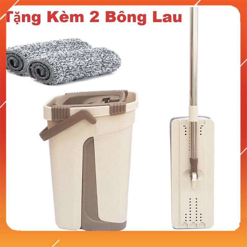 Bộ Cây Lau Nhà ❤️FREESHIP❤️ Chổi Lau Nhà Tự Vắt 360 Độ Chính Hãng Cao Cấp Tặng Kèm 2 Bông Lau