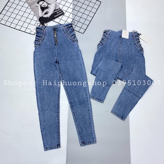 Quần jeans xanh đan dây 334(kèm ảnh thật,video)