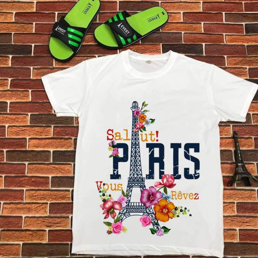 Áo phông in hình tháp eiffel PARIS