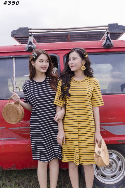 Đầm sọc basic (có ảnh thật)