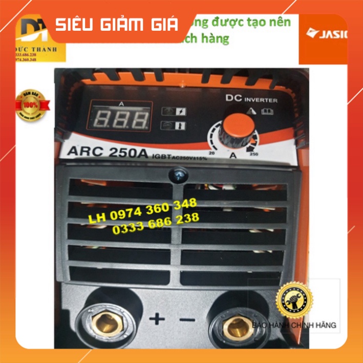Cam kết Chính hãng MÁY HÀN ĐIỆN TỬ JASIC ARC 250A 1 NÚM ĐIỀU CHỈNH.