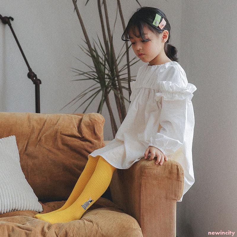 Quần tất cotton dáng ôm giữ ấm in hình hoạt hình Hàn Quốc cho bé gái mùa thu đông