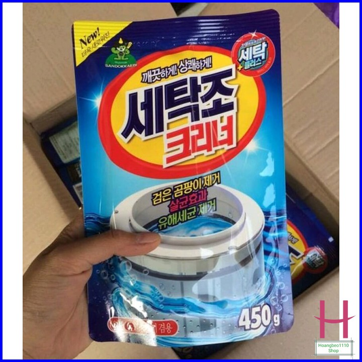 Bột tẩy vệ sinh lồng giặt Hàn Quốc gói 450 gr { H }
