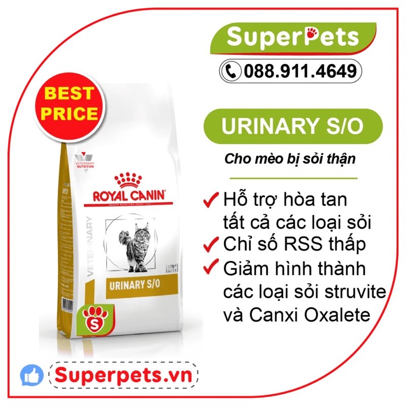CHÍNH HÃNG  Urinary Hạt Khô Siêu Tiết Kiệm Royal Canin Hổ Trợ Sỏi Thận thumbnail